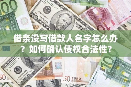 北京借条没写借款人名字怎么办？如何确认债权合法性？