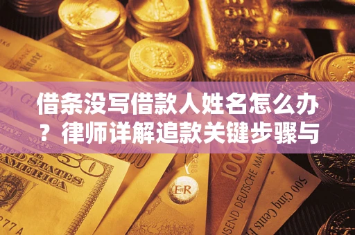 北京借条没写借款人姓名怎么办？律师详解追款关键步骤与证据链构建