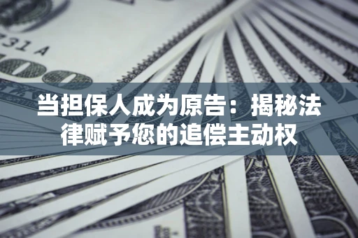 北京当担保人成为原告:揭秘法律赋予您的追偿主动权 北京当担保人成为原告:揭秘法律赋予您的追偿主动权