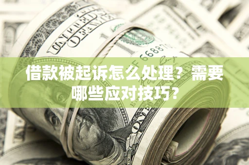 北京借款被起诉怎么处理？需要哪些应对技巧？