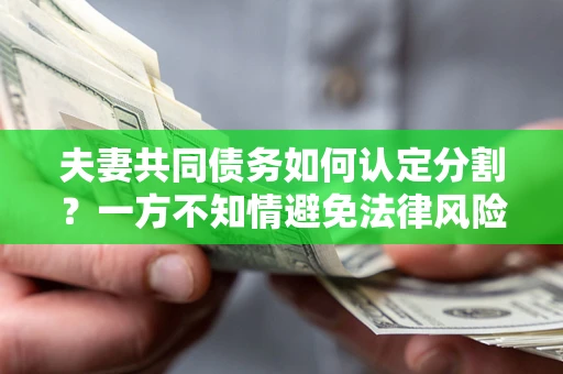 北京夫妻共同债务如何认定分割？一方不知情避免法律风险必看！