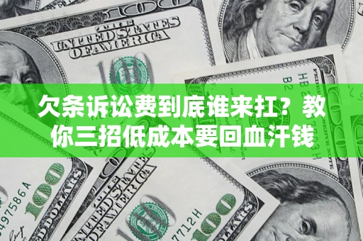 北京欠条诉讼费到底谁来扛？教你三招低成本要回血汗钱